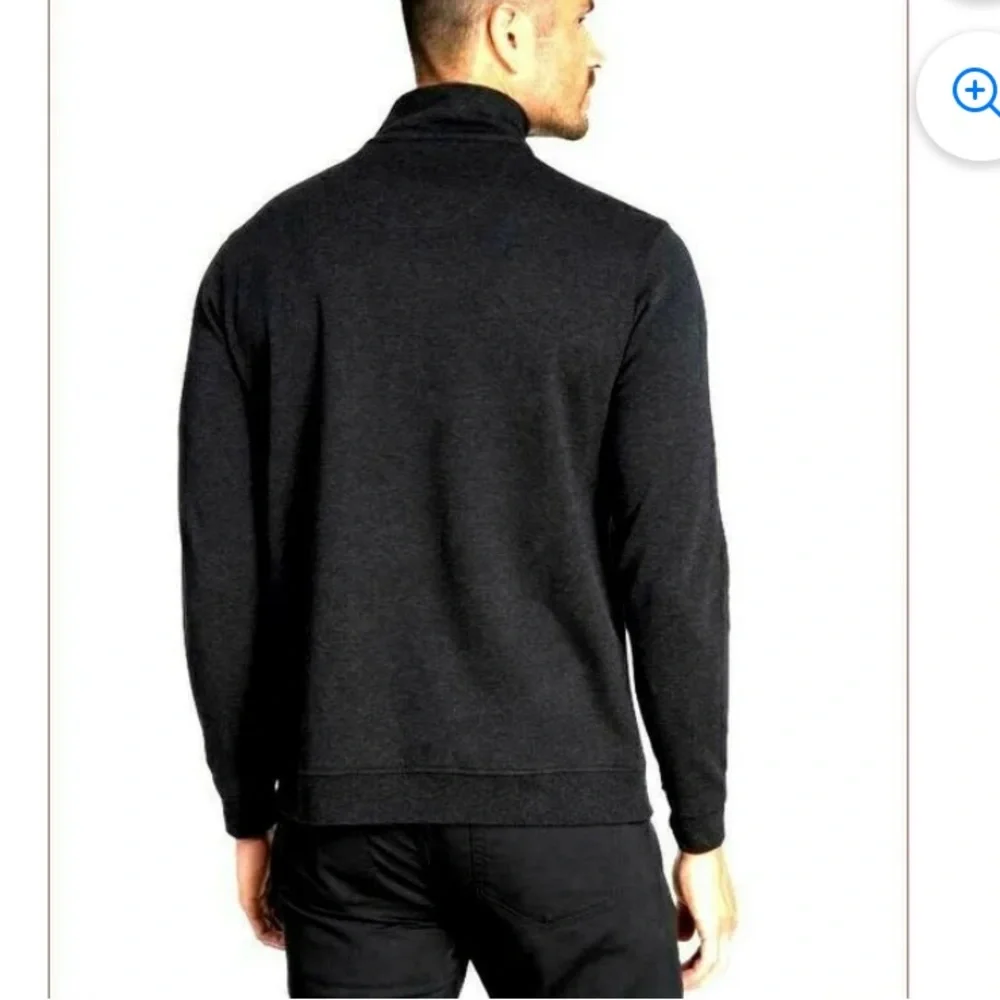 NWT Jared Lang 1/4 Zip Knit Pullover Sweater Navy Blue Size XL